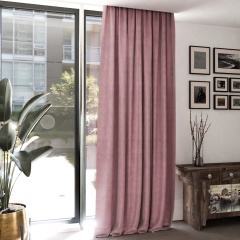Stylish Blush Pink Soft Touch Velvet Curtain