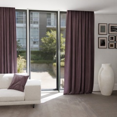 Timeless Purple Heather Soft Touch Textured Fabric Curtain