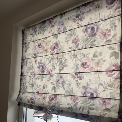 Classic Floral Pattern Natural Fabric Roman Blind