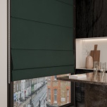 Soft Bottle Green Quality Fabric Made-To-Measure Roman Blind