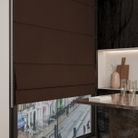 Contemporary Chocolate Brown Quality Fabric Roman Blind
