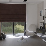 Refined Dark Chocolate Quality Fabric Made-To-Measure Roman Blind