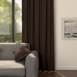 No Iron Soft Touch Dark Chocolate Curtain