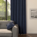 Contemporary Blue Matt Soft Touch Curtain