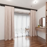 Handcrafted Blush Pink Matt Soft Touch Curtain