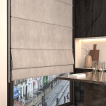 Refined Pastel Light Pink Quality Fabric Made-To-Measure Roman Blind