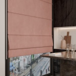 Modern Pastel Pink Quality Fabric Roman Blind