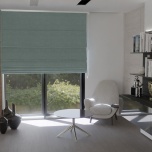 Premium Light Blue Velvet Fabric Made-To-Measure Roman Blind