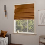 Elegant Dark Honey Quality Fabric Made-To-Measure Roman Blind