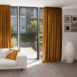 Graceful Satin Curtain in Dark Honey Colour