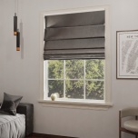 Contemporary Dark Steel Quality Fabric Roman Blind