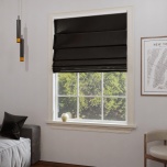 Modern Black Quality Fabric Roman Blind