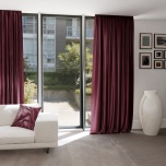 Classy Burgundy Red Satin Curtain