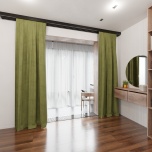 Contemporary Green Velvet Curtain