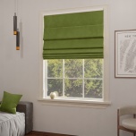 Refined Green Velvet Fabric Made-To-Measure Roman Blind