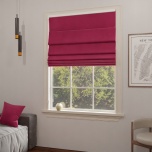 Premium Fuchsia Velvet Fabric Made-To-Measure Roman Blind
