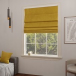 Timeless Yellow Velvet Fabric Roman Blind