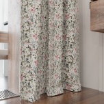 Timeless Cream Cotton Curtain with a Leaf Pattern