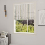 Refined Striped Pattern Natural Fabric Made-To-Measure Roman Blind