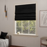Soft Black Quality Fabric Made-To-Measure Roman Blind