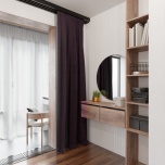 Graceful Heather Purple Matt Curtain