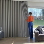 Contemporary Grey Beige Matt Curtain