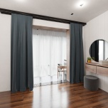 Timeless Denim Blue Matt Curtain