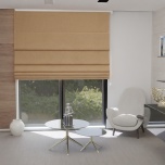 Contemporary Light Brown Quality Fabric Roman Blind