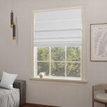Elegant White Matt Fabric Made-To-Measure Roman Blind