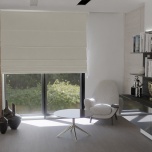 Premium Light Cream Velvet Fabric Made-To-Measure Roman Blind
