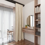 Contemporary Warm Cream Velvet Soft Touch Curtain