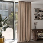 Elegant Beige Velvet Curtain