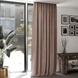 Refined Cappuccino Brown Velvet Curtain