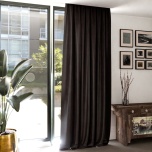 Contemporary Chocolate Brown Velvet Curtain