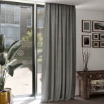 Elegant Silver Velvet Soft Touch Curtain