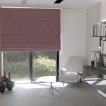 Soft Powder Pink Velvet Fabric Made-To-Measure Roman Blind