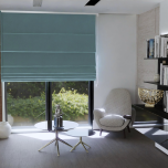 Soft Light Turquoise Quality Fabric Made-To-Measure Roman Blind