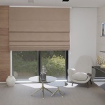 Contemporary Warm Beige Blackout Fabric Roman Blind