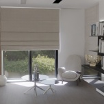 Modern Dark Beige Blackout Fabric Roman Blind