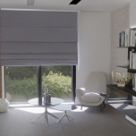 Classic Dark Grey Blackout Fabric Roman Blind