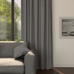 Sophisticated Dark Grey Matt Blackout Curtain