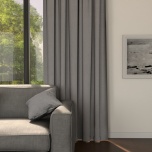 Stylish Grey Matt Blackout Curtain
