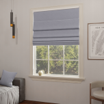 Contemporary Grey Blackout Fabric Roman Blind