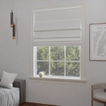 Refined Very Light Grey Blackout Fabric Made-To-Measure Roman Blind