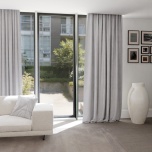 Textured Grey White Matt Blackout Curtain