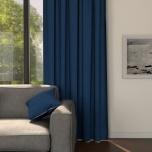 Classy Dark Blue Matt Blackout Curtain