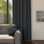 Contemporary Anthracite Matt Blackout Curtain