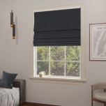 Elegant Dark Graphite Blackout Fabric Made-To-Measure Roman Blind
