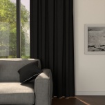 Black Matt Blackout Curtain
