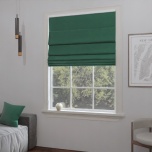Modern Emerald Green Blackout Fabric Roman Blind